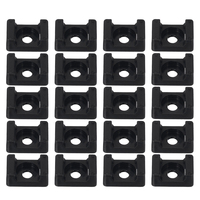 100pcs Wire Holder Cable Tie Base Saddle Type Screw Holders Black Heavy Duty for Cables Desk Cord Clips Organizer