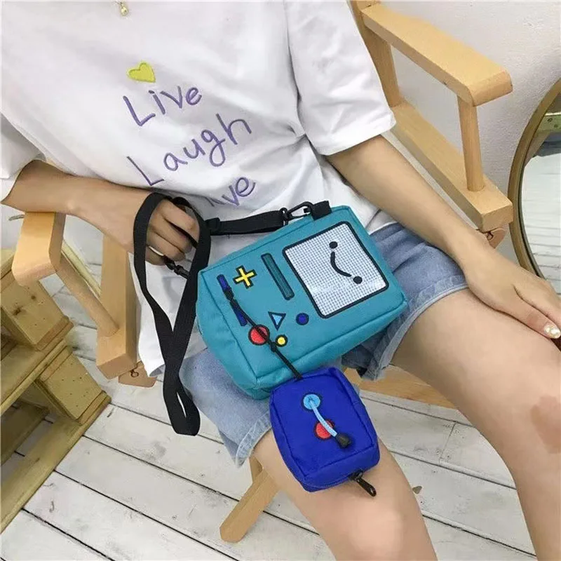 Leuke Casual Lolita Ita Tas Schoudertas Vrouwen Mannen Kids Game Machine Anime Handtas Nylon Telefoon Portemonnee Messenger Bags