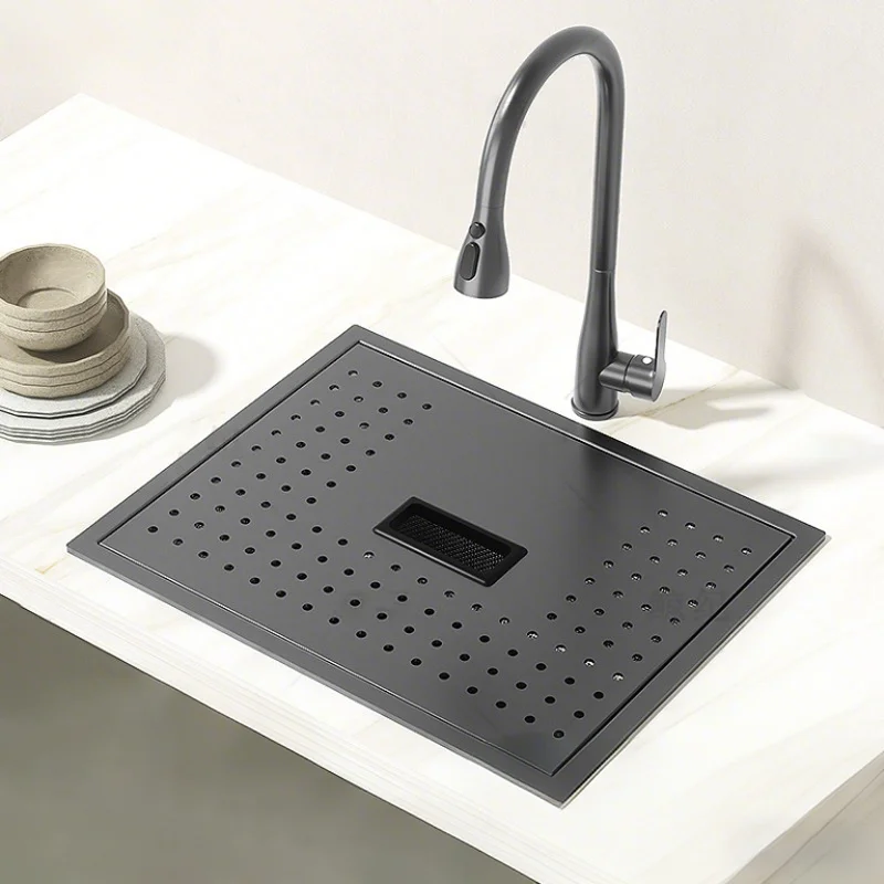 Multifunctional Handmade Mini Bar 304 Stainless Steel Kitchen Sink Nano Compact Small Single Slot Vegetable Washing Basin