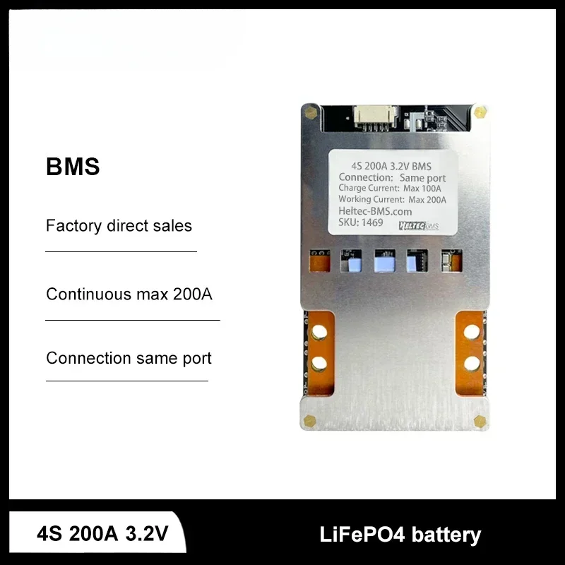 4s 200A 3.2V Lifepo4 Battery Balance Bms Protection Board 12V High-power Electric Tools BMS