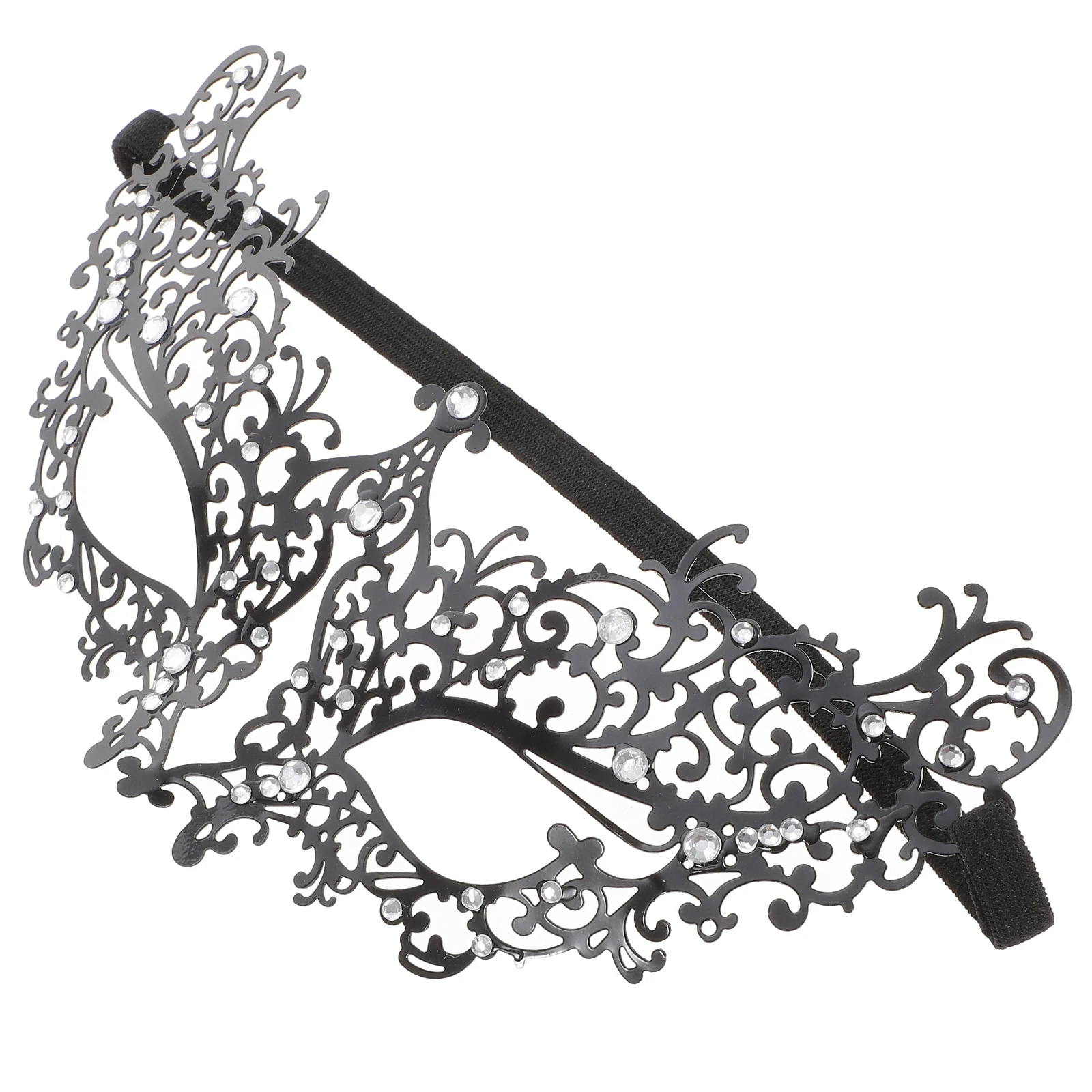 

Iron Mask Black Creepy Masquerade Masks for Women Halloween Costume Supplies Party Accessories Safe Material