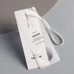 100pcs High-grade Clothing Tags Transparent Plastic Soft Piece Fashion Hangtags Universal Design Clothing Labels Trendy Tags