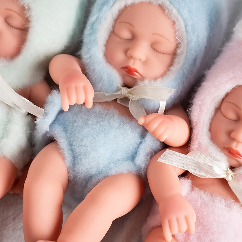 

20cm New Cute Reborn Doll Toy Mini Simulation Whole Body Soft Vinyl Realistic Newborn Reborn Doll Children Play House Toys