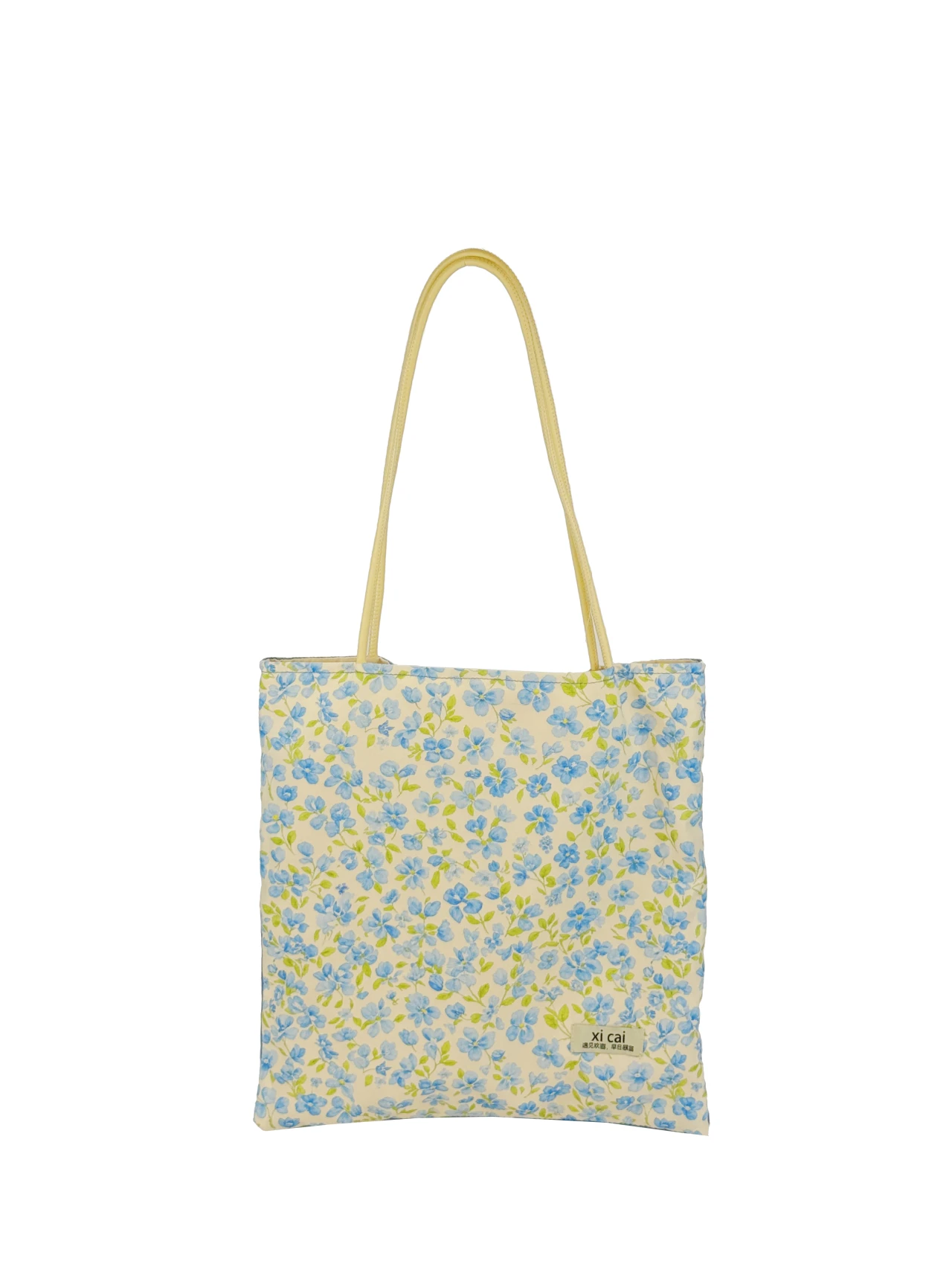 

Small fresh printed fabric tie-dyed denim one-shoulder portable cloth bag women's book bag Joker large capacity summer new style