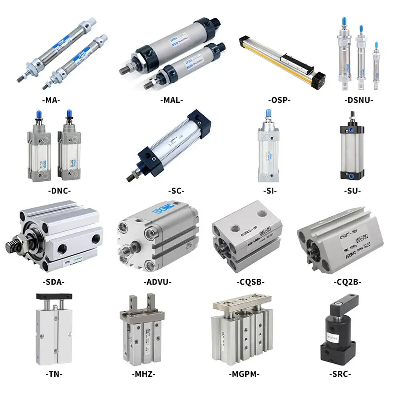 Air Piston Pneumatic Air Cylinders Double Compact Rotary 50mm 100mm 200mm 500mm 1000mm 2000mm Mini Adjust Stroke Cheap Special