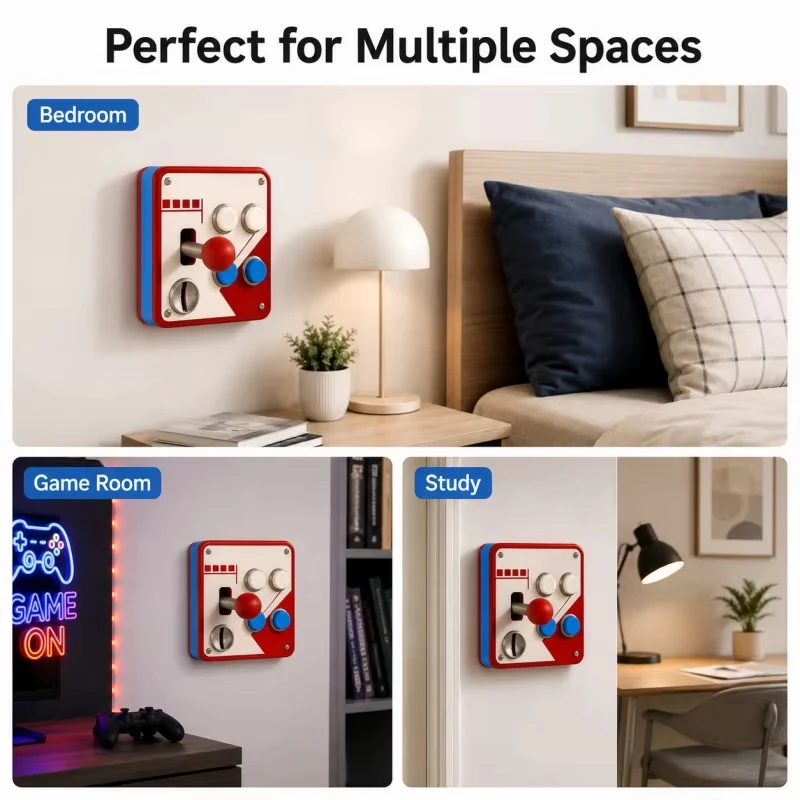 Creative Light Switch Guard Covers Retro Arcade Games Self-Adhesive Console-shaped Switch Cover Protective Waterproof