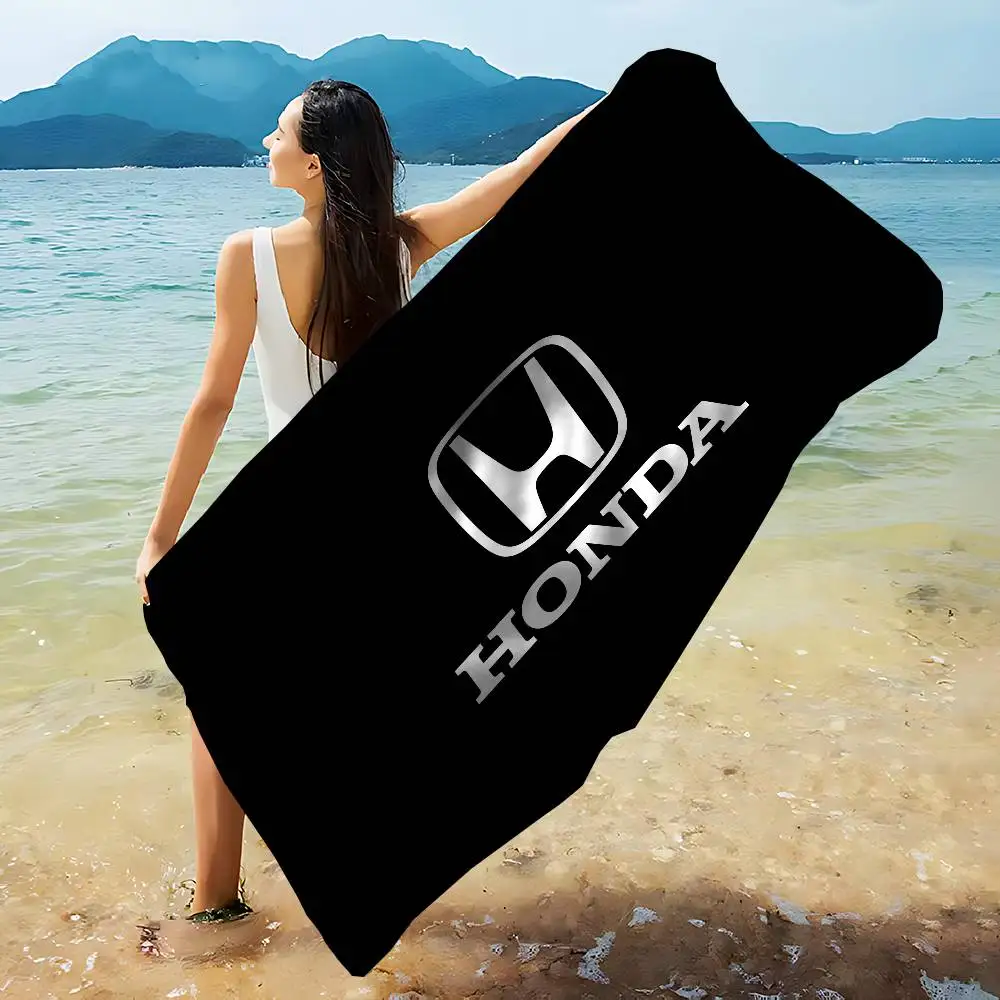 3D H-HONDA Motorcycle Logo Microfiber Beach Towel Absorbent Quick Dry Soft Yoga Swimming Resort Mountain Climbing Towel