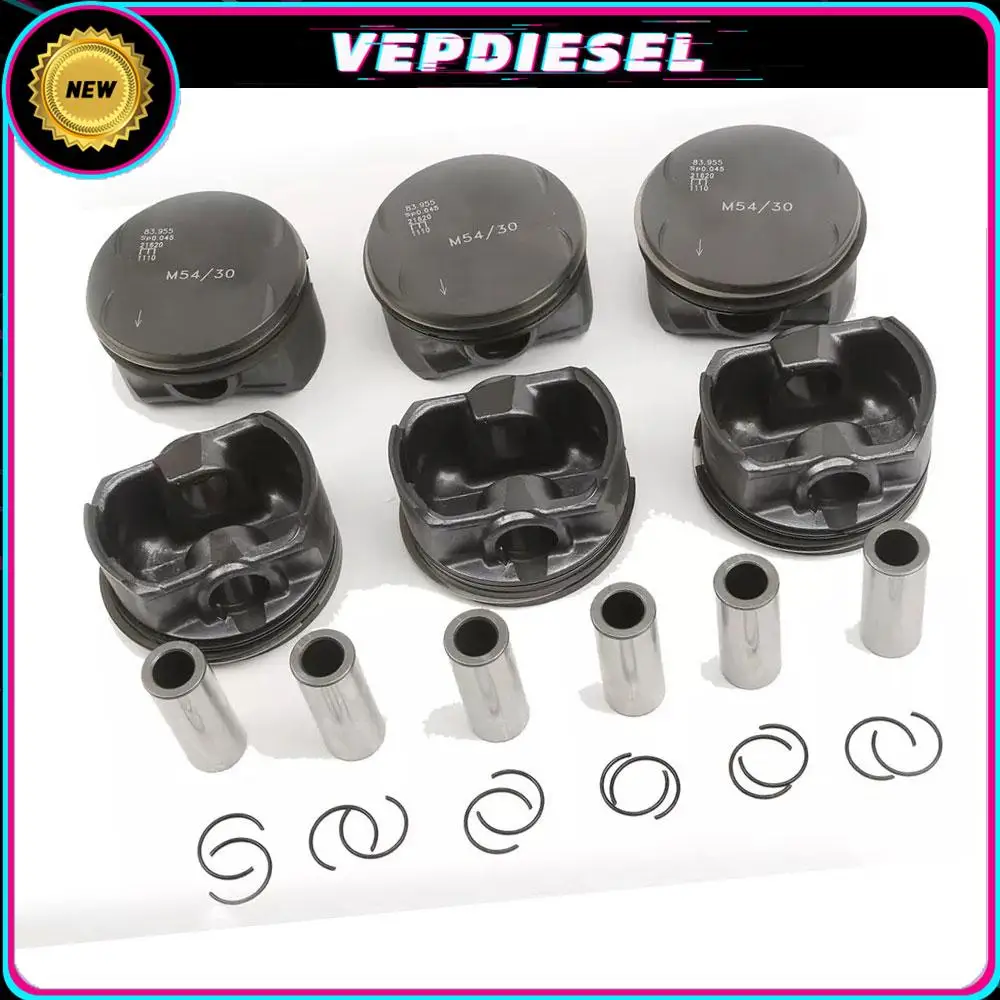 

Комплект поршневых колец двигателя +0,5 11257506222 11257506252 ДЛЯ BMW 330i 530i X3 X5 E46 E39 E53 E83 M54 3,0 Автомобильные аксессуары