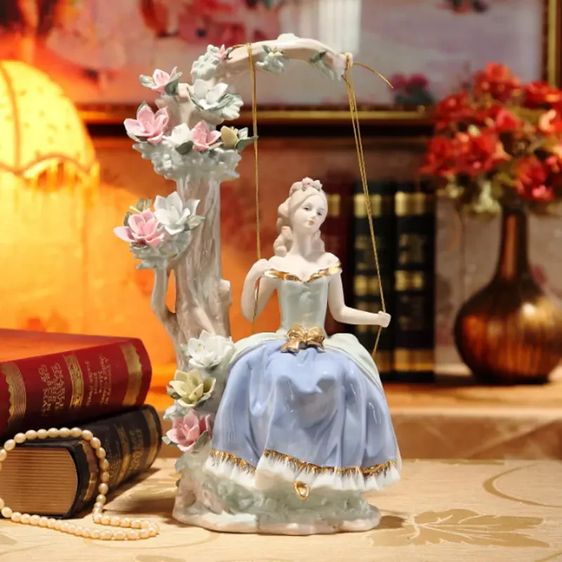 

Creative Nordic ceramics Teenage girl Crafts ornaments Modern home decorations character sculpture woman decoration accessories