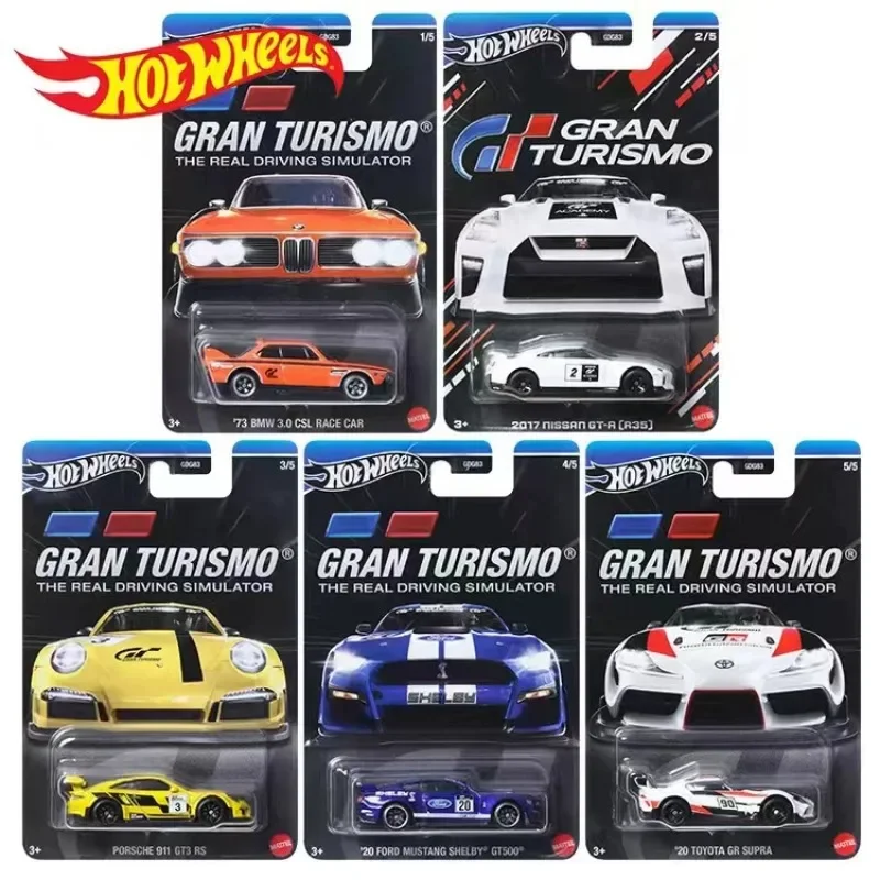 Orijinal Hot Wheels Araba Gran Turismo Erkek Oyuncakları 1/64 Döküm Toyota Supra Porsche 911 Nissan GTR BMW Ford Mustang Doğum Günü Hediyesi