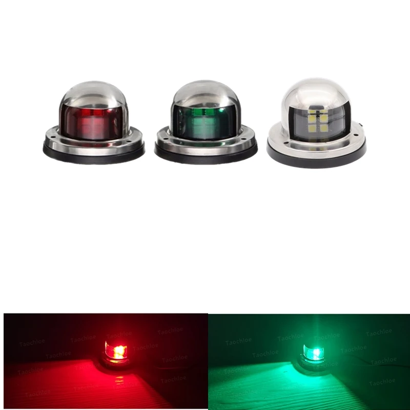 2pcs Marine Boat lights Yacht Light 12V LED Bow Navigation Lights Red Sailing Signal Light Boat Yacht Marine Led Traffic Light