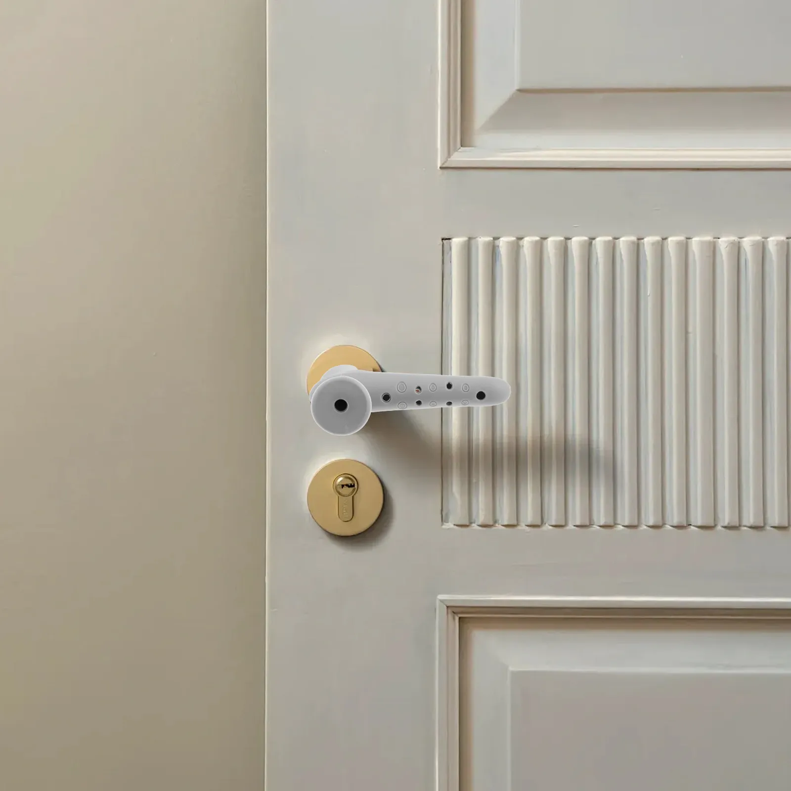2Pcs Tpr Door Handle Sleeve Anti-Collision Protective Cover Soft Cover for Home Office Door Knob Lever Protector