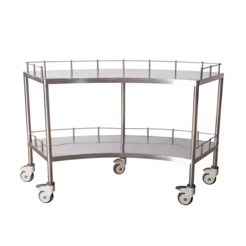 for Bxgsxssqxt1 Modern Design Medical Hospital Stainless Steel Instrument Cart with 4 Casters Commercial Furniture Easy to