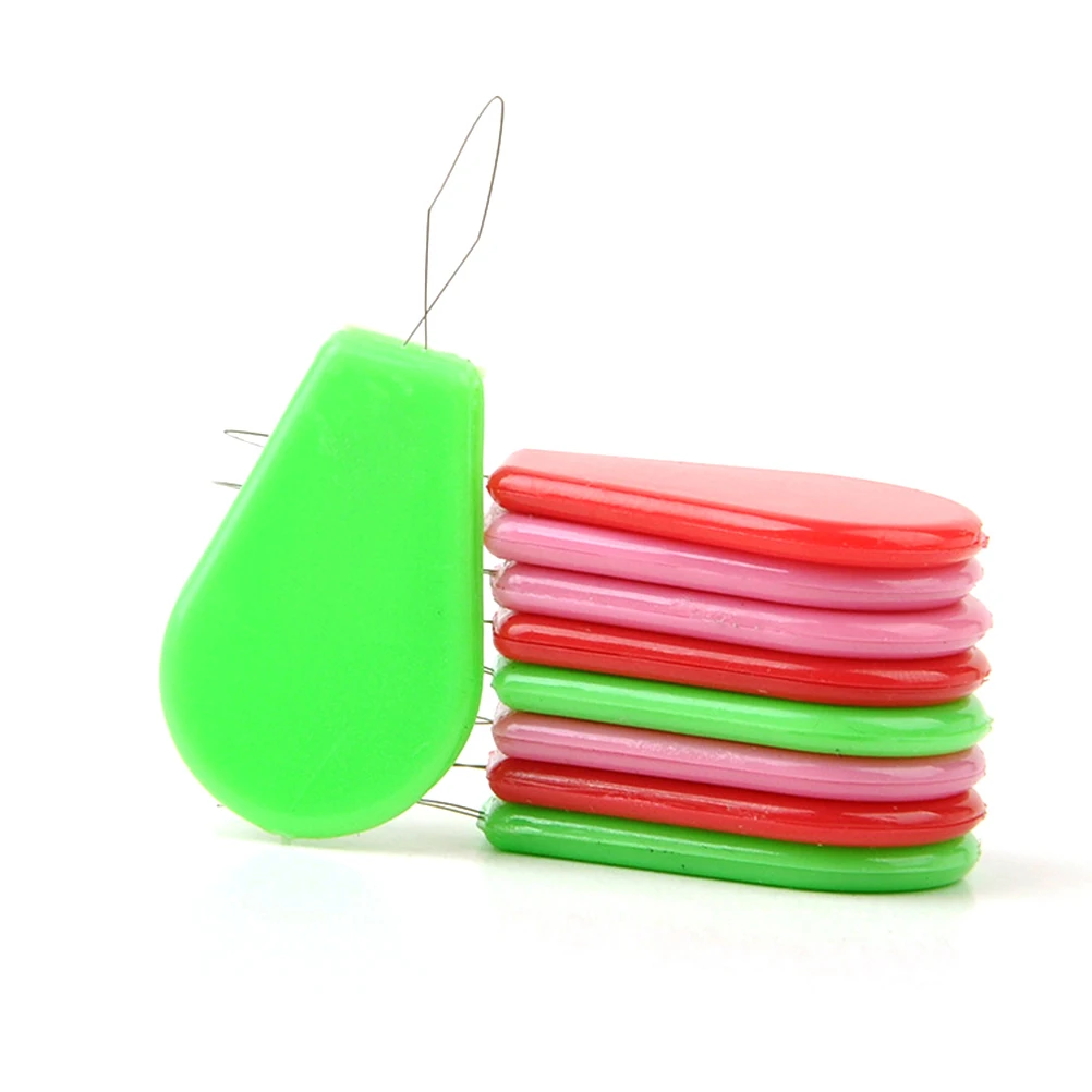 30Pcs Needle Threading Tool with Flexible Metal Wire Parallelogram Tip for Small Eye Needles Sewing Craft DIY Random Color