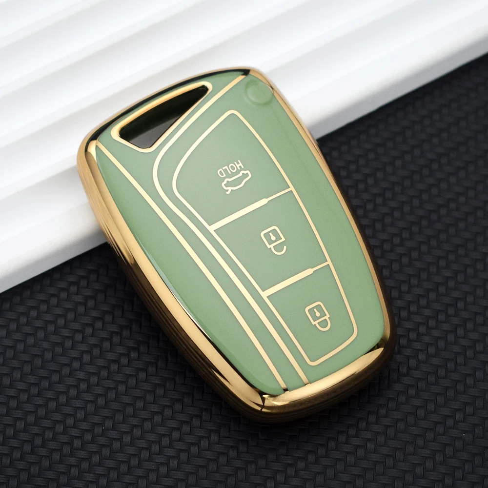 New TPU Remote Key Case Holder Fob Cover For Hyundai Santa Fe Grand Santa Fe 2018 IX45 EQUUS AZERA Grandeur HG Sedan Genesis G80