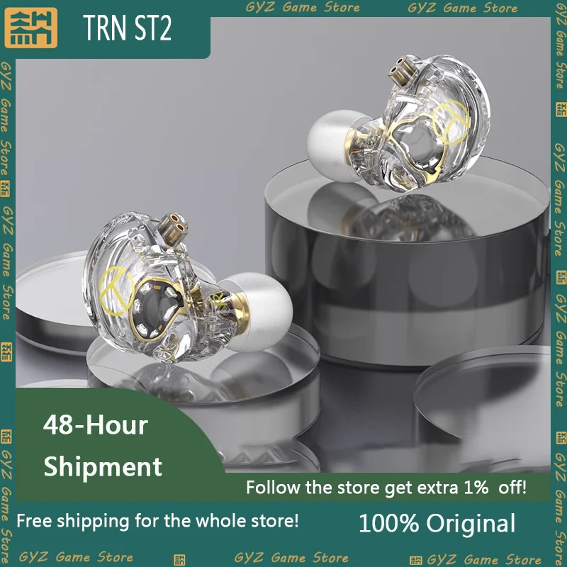 Новинка, наушники Gyz Trn St2 St1 Pro, металлические проводные наушники K Song Hifi с микрофоном, Тип C, высокое качество, Настраиваемые Внутриканальные наушники