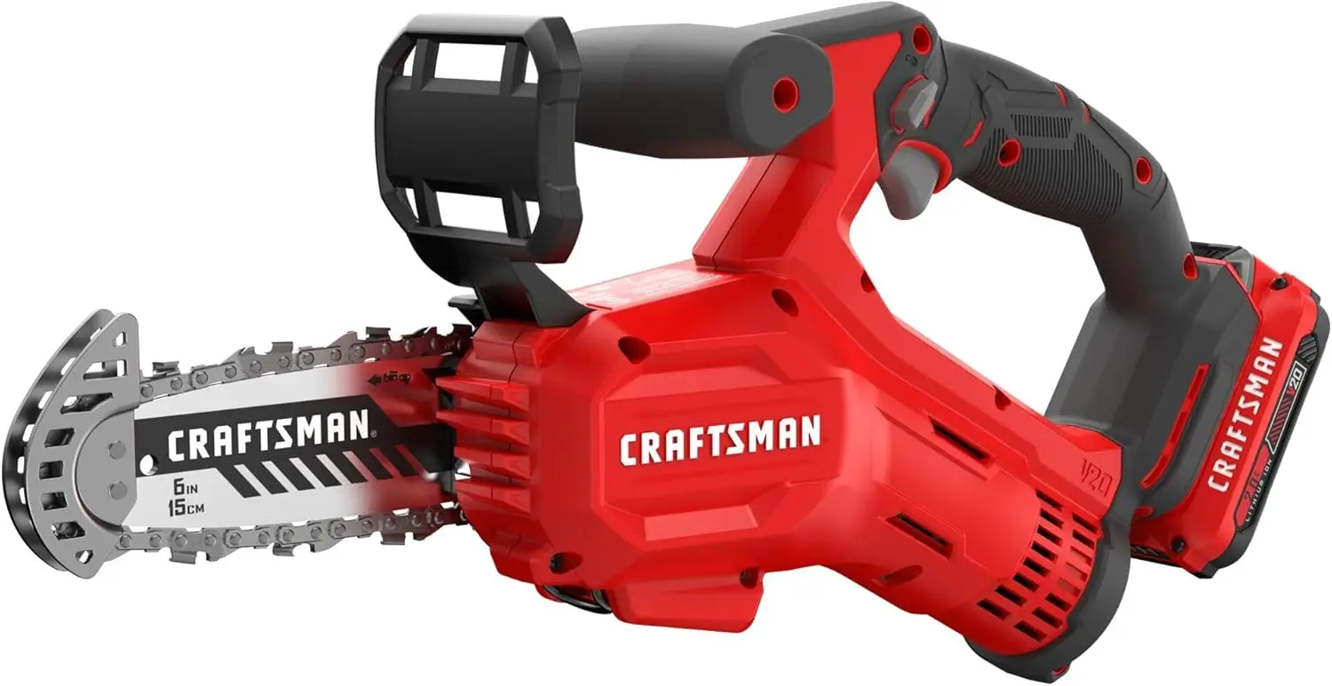 

V20 Cordless Pruning Saw, 6" Chain, Small Chainsaw with Battery and Charger Included (CMCCS320D1)