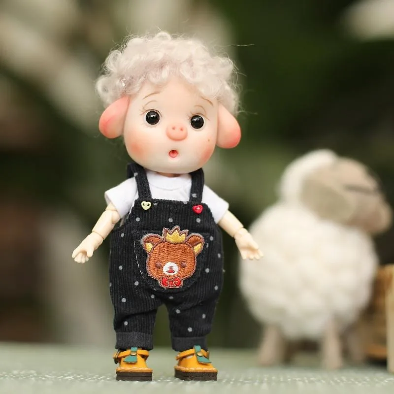 Ob11 Baby clothes Linen Corduroy Belted Pants Obitsu11 GSC 1/12 bjd Molly Pants