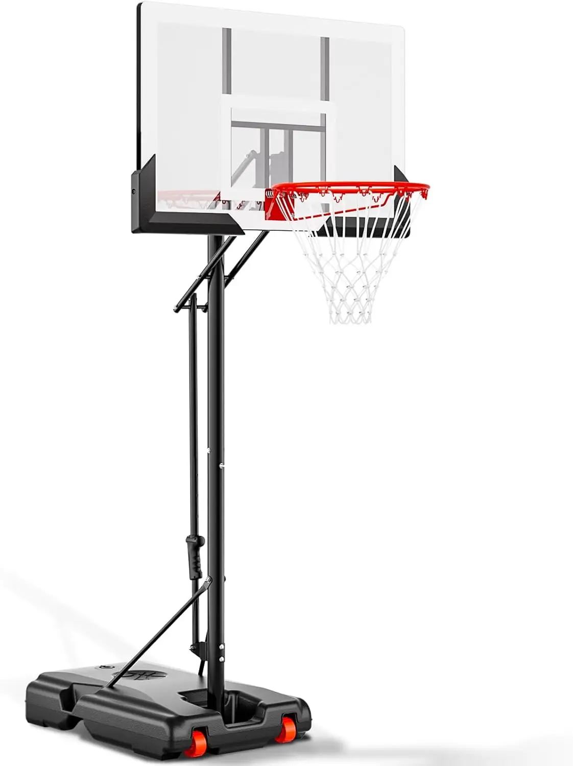 

44" Shatterproof Basketball Hoop, Height Adjustable 4.8-10ft, Portable Backyard Goal for Kids & Adults