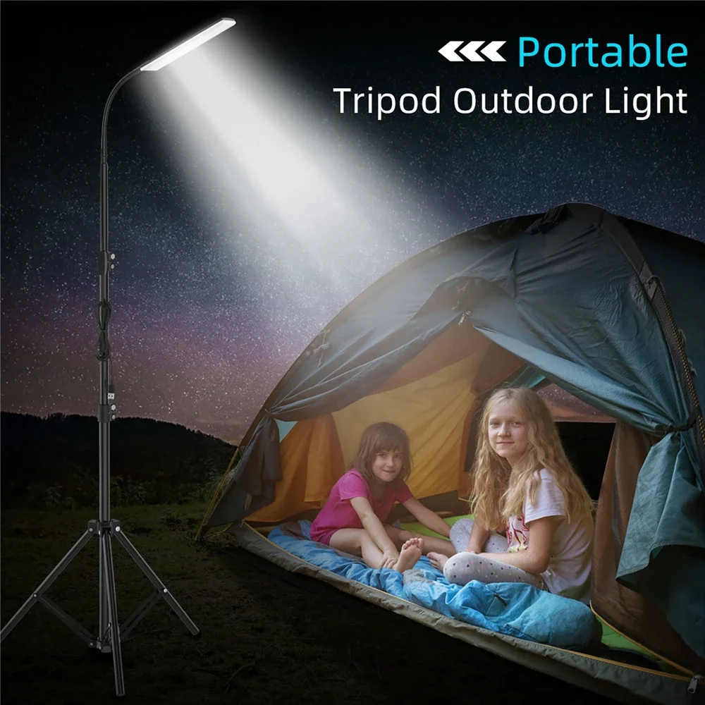 Lampe de Camping Portable avec trépied, 84LED, étanche, réglable en hauteur, éclairage d'extérieur, pour la photographie, remplissage en direct, 79 pouces