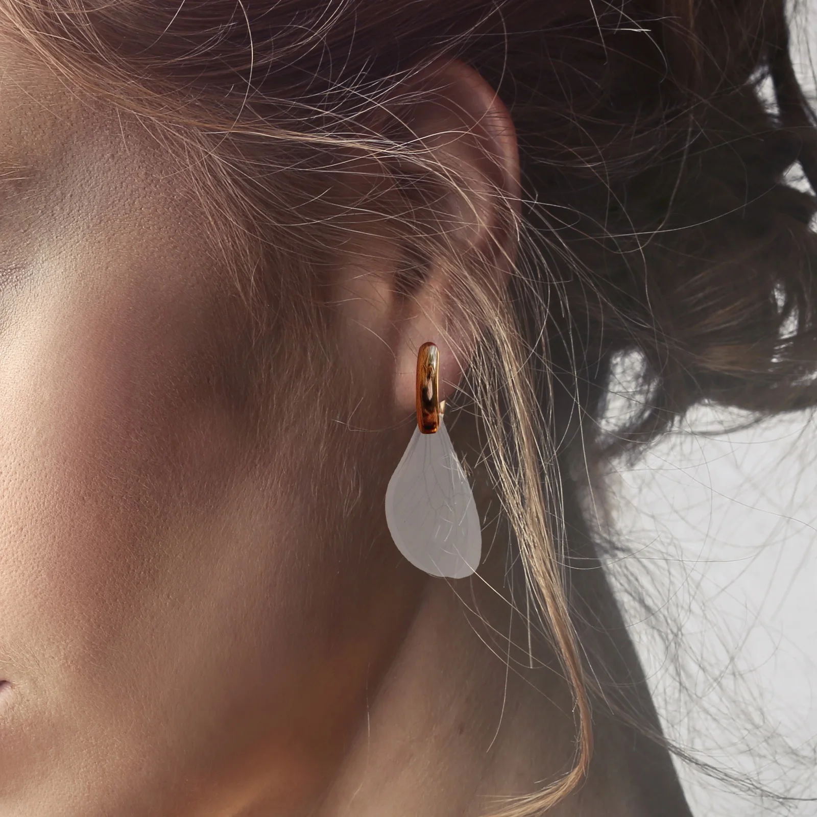 

50Pcs White Dragonfly Wings Hanging Decor Artificial Earring Accessories Durable Craft Supplies Jewelry Making