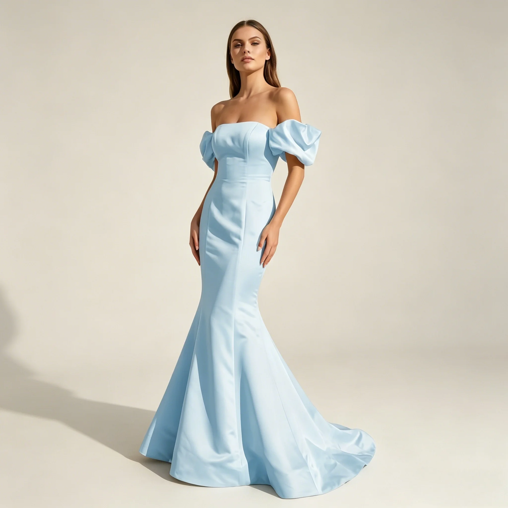 Elegant Off the Shoulder Evening Dresses Floor-Length Prom Dress Mermaid Vestidos De Fiesta Evening Party Banquet Customized