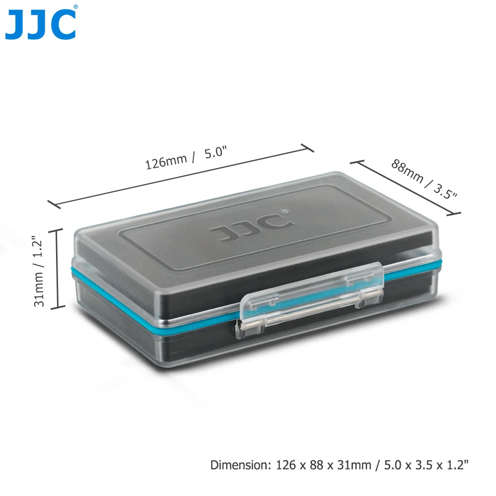 JJC luksusowe uchwyt baterii AA Case wodoodporna 14500 opakowanie na baterie z poduszka z gąbki dla 8 AA/14500 litowo akumulatory