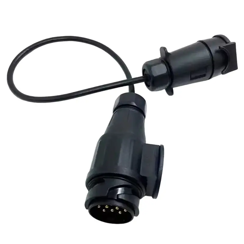 A82M-Car Adapter Connector Plug 12V 7 Pin To 13 Pin Round For Towing Trailer Plug