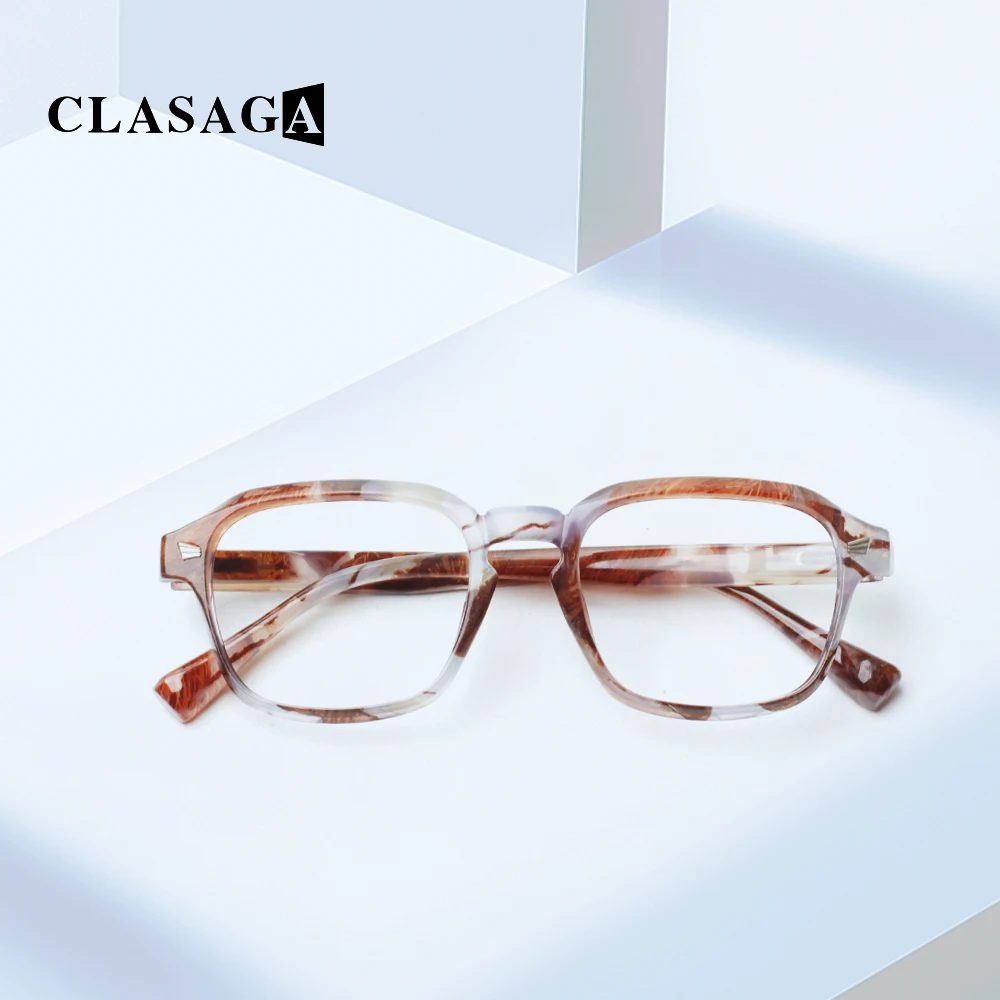 Reading Glasses With Spring Hinged Comfortable Eye Protection Fashion Stitching Color Frame HD Prescription Eyewear+2.0+2.5+3.0