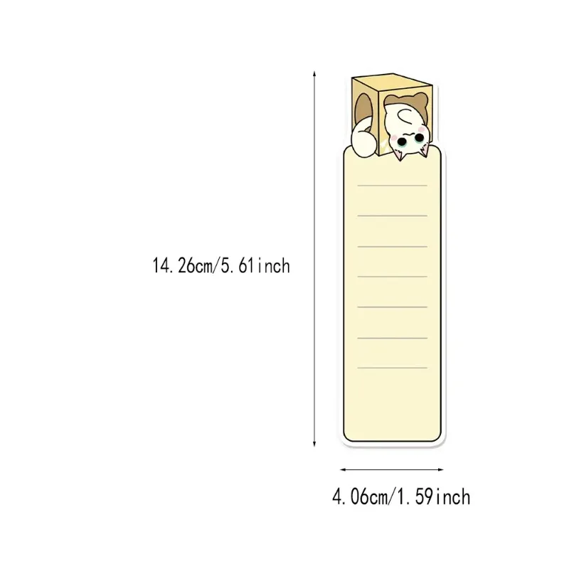 30Pcs/Pack Cute Cat Themed Bookmarks, Cartoon Kitty Decorative Page Markers, Student Reading Stationery