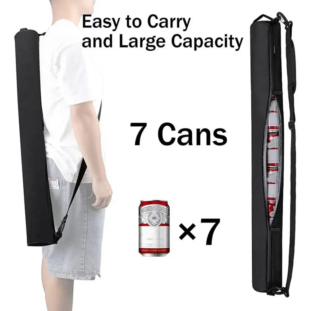 Golf Beer Cooler Bag 7 Can Insulated Sleeve Waterproof Oxford Cloth Thermal Insulation Portable Shoulder Bag Cooler Bag