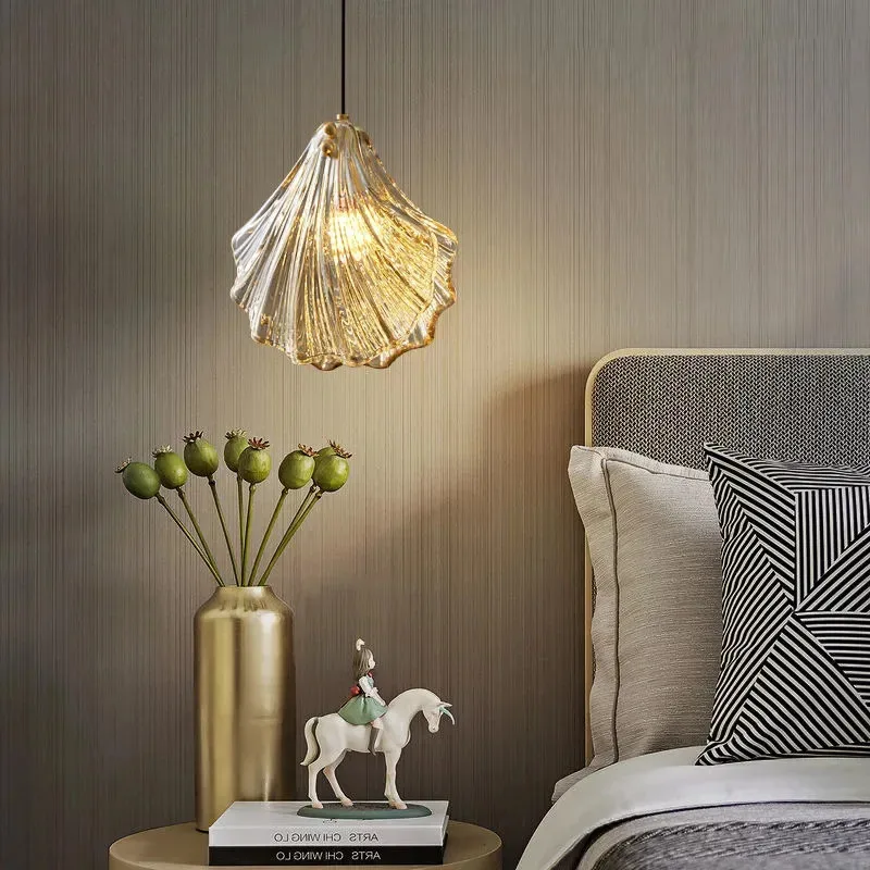 Nordic Glass Chandelier Bedside Luxury Small Pendant Light Window Entrance Kitchen Foyer Bar Dining Home Hanging Light