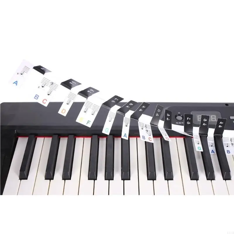   Removable 88-Key Piano Keyboard Stickers Marker for Learning and Practice