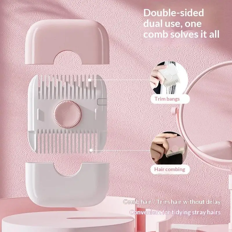 New 1Pcs Manual Hair Trimmer 2 In 1 Baby Hair Cutting And Hairdressing Comb For Baby Adult 2 Edge Hair Razor Comb Portable Comb