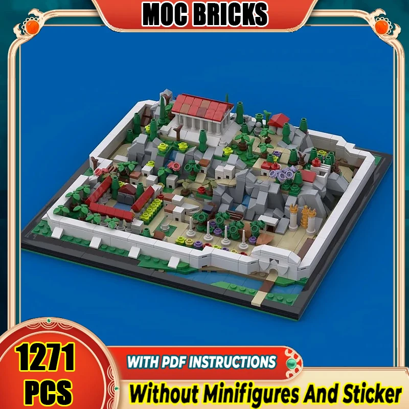 

Строительные блоки Moc, технология древнегреческого полиса, модульные кирпичи, модель, подарки, рождественские игрушки, наборы «сделай сам», сборка!