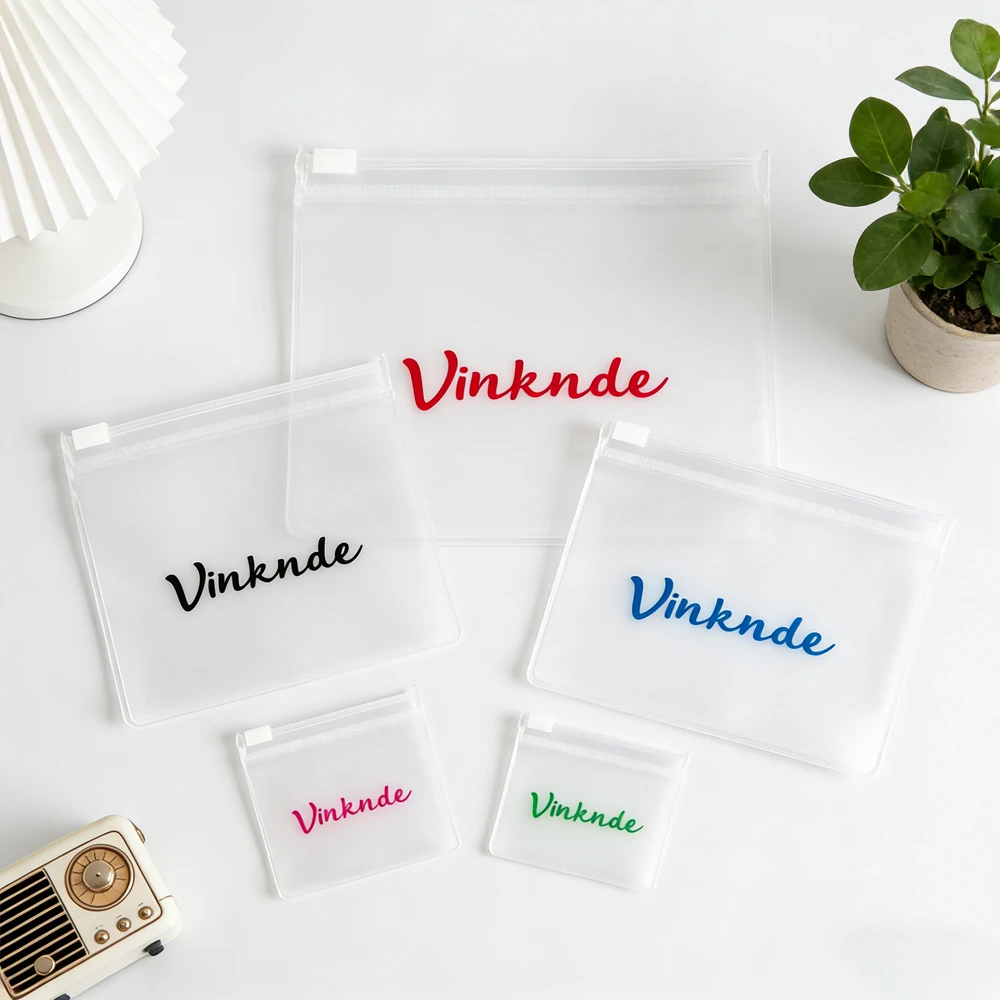 

200Pcs Custom Logo Thickened PVC Ziplock Pouch Moisture Proof Zipper Buckle Jewelry Storage Package for Necklaces Rings Watches