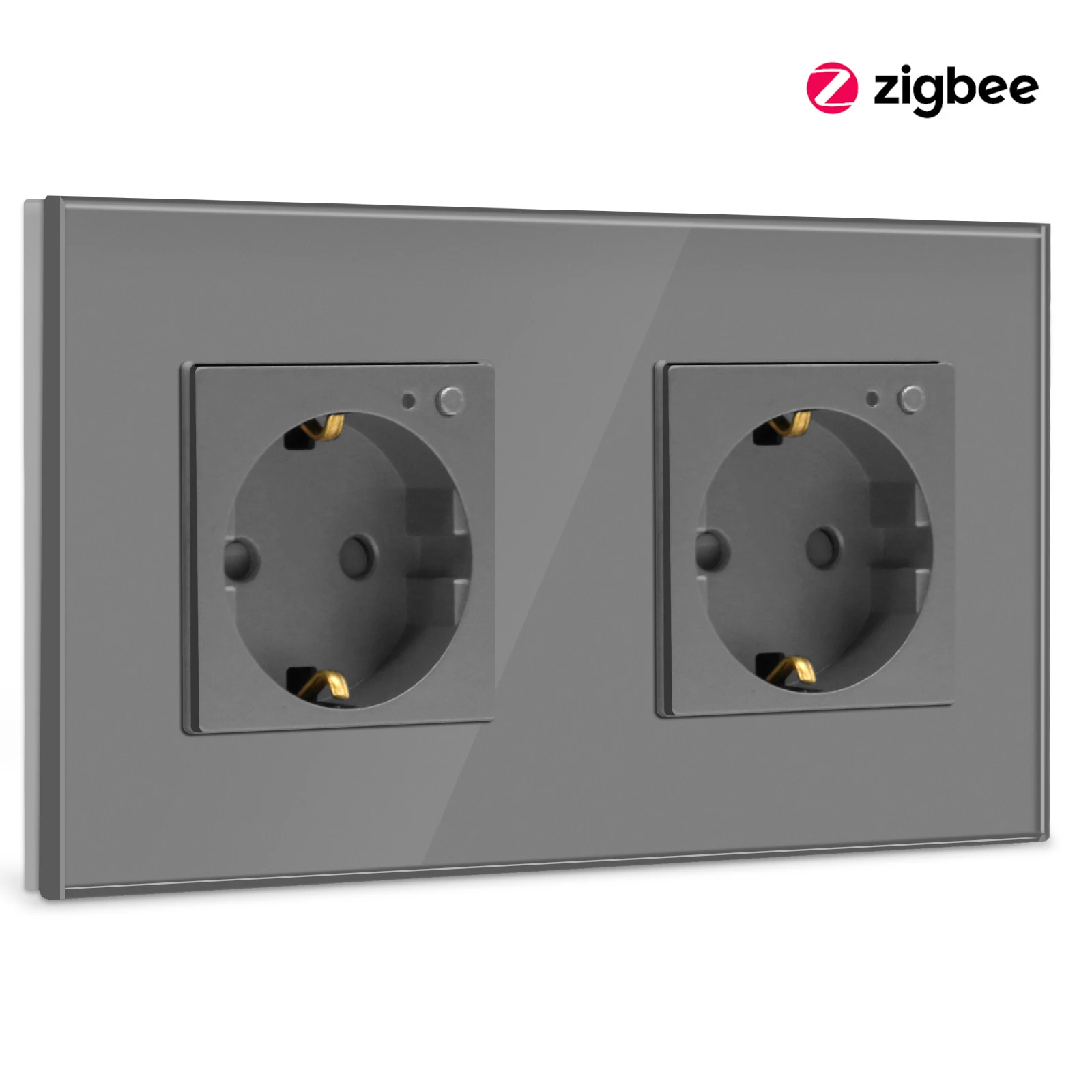 BSEED Single ZigBee Energy Monitor Wandsteckdosen Doppelte Smart Meter Steckdosen Google Smart Life App Steuerung Alexa Triple Steckdosen EU 10