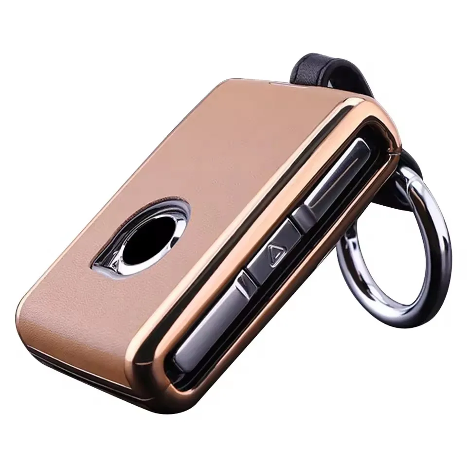 KEYECU Car Remote Key Fob Cover Shell Protector Case With Key-chain Fit For Volvo S60 S80 S90 C30 V70 V90 XC40 XC60 XC70