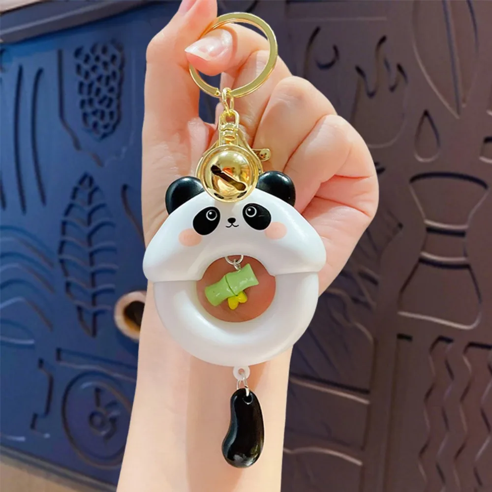 Unique Cartoon Light-Up Keychain Lightweight Versatile LED Bag Pendant Cute Multifunctional Car Key Ring Key/Backpack Decor