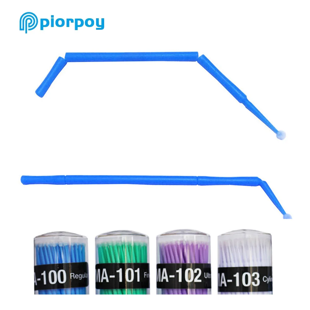 PIORPOY 400Pcs/Box Dental Micro Brush Dental Disposable Micro Applicator Bendable Long Shank Oral Teeth Whitening Extension Tool view 5