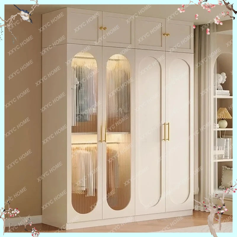 X-S  sales Display Storage Closet Bedroom Portable Cabinet Simple Shelves Door Closet Space Saving Ropero Lounge Suite