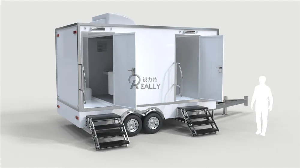 Customizable Mobile Toilet Trailer Luxury Bathroom 2 Wheels Trailer Mobile Portable Toilet or Trailer with CE and DOT