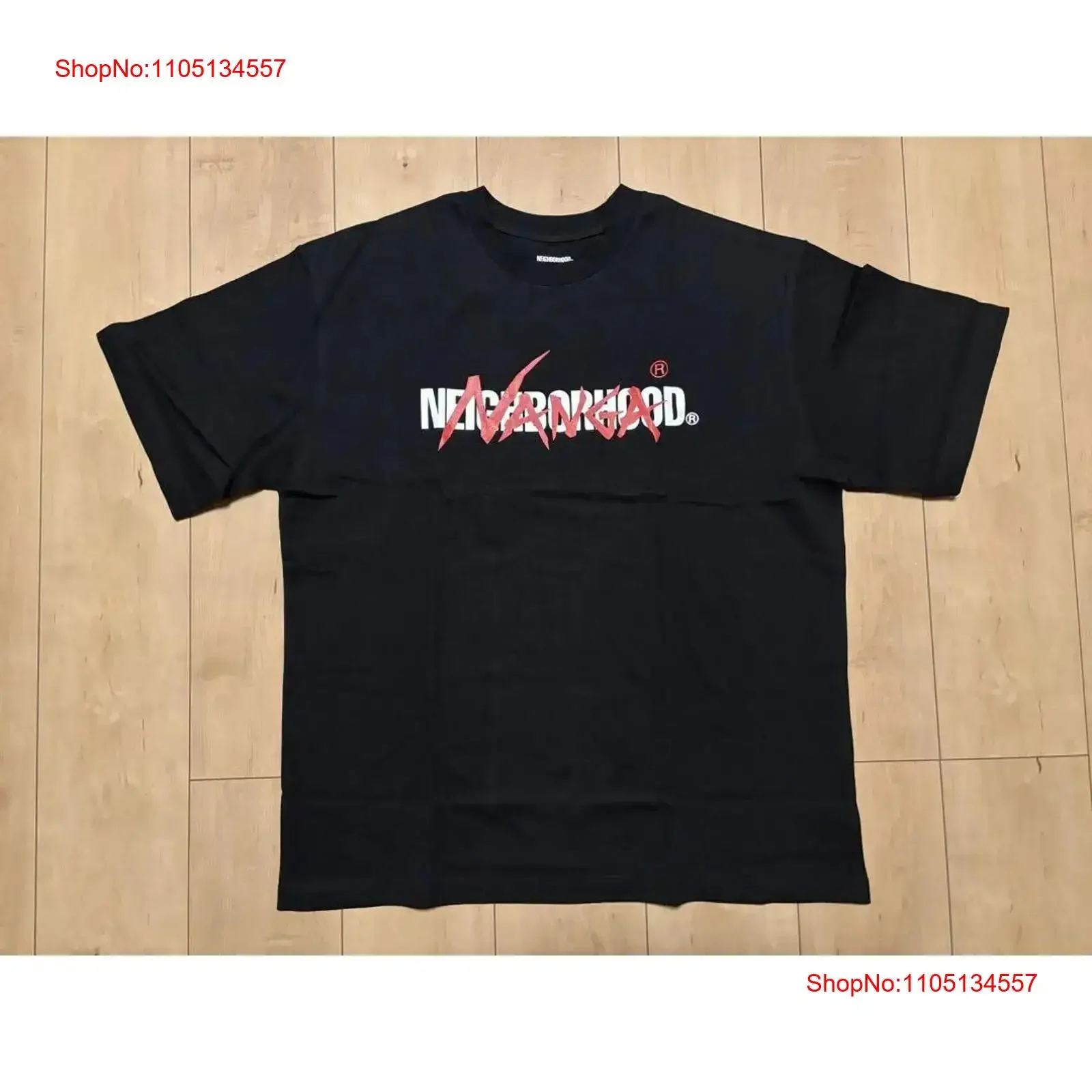 Neighborhood NANGA 30th Anniv Logo T Shirt Black XL Cotton vintage Washed Unisex Stylish streetwear Top For Everyday Wear