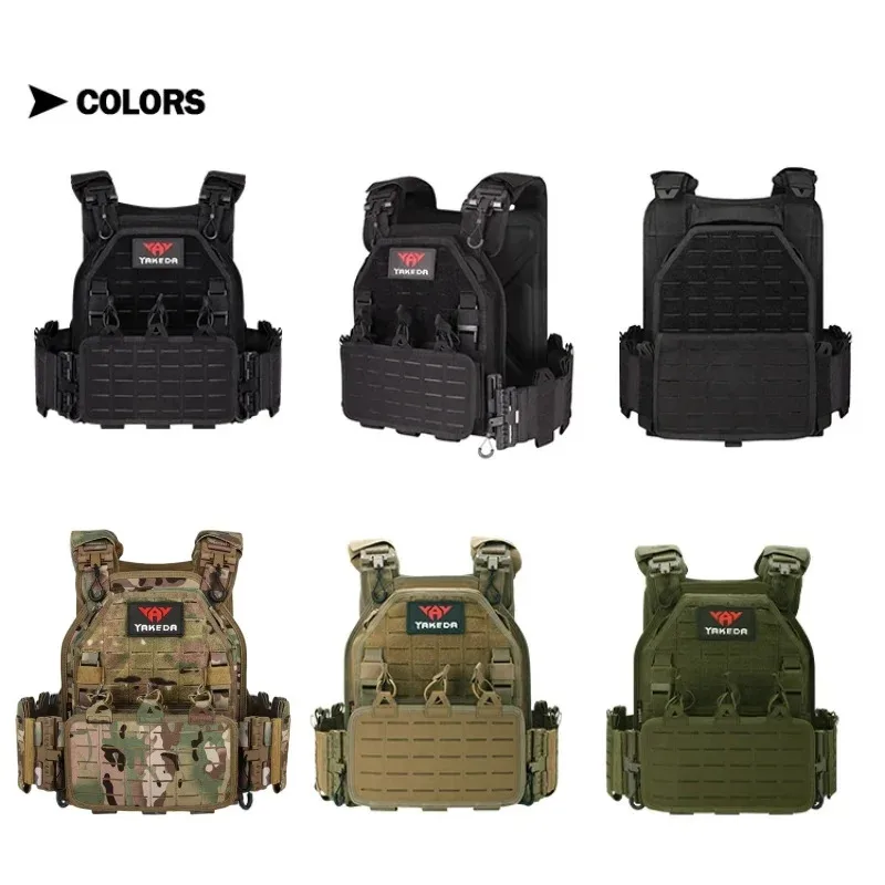 YAKEDA Tactical Vest 6094 Fast detachable light laser cut outdoor hunting black gear carry vest of high quality 1000d nylon