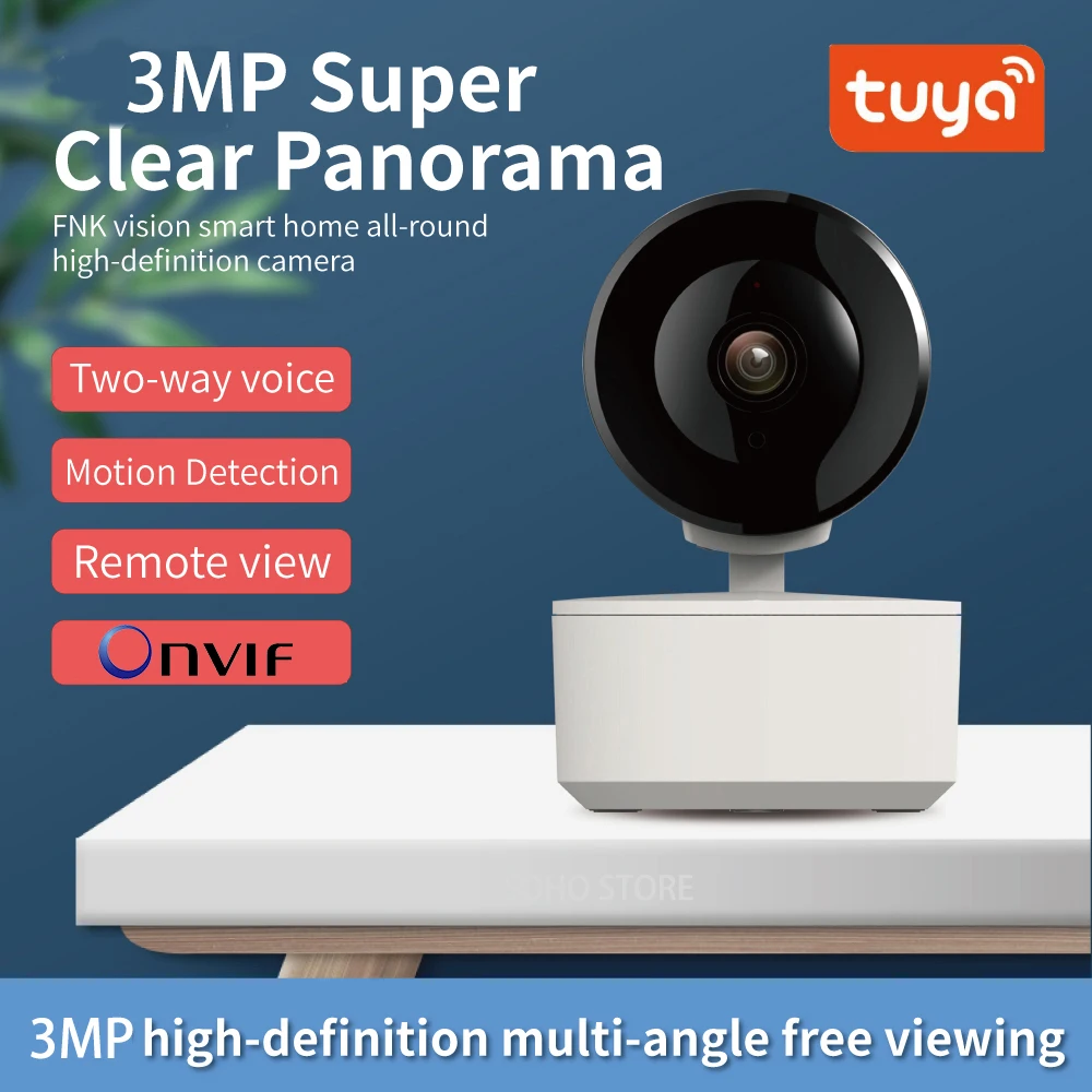 Imagem -04 - Tuya Inteligente Onvif 2.4ghz Wifi Rastreamento de Movimento Detecção de Som Segurança Interna Ptz sem Fio Cctv Câmera de Vigilância ip Sirene 3mp