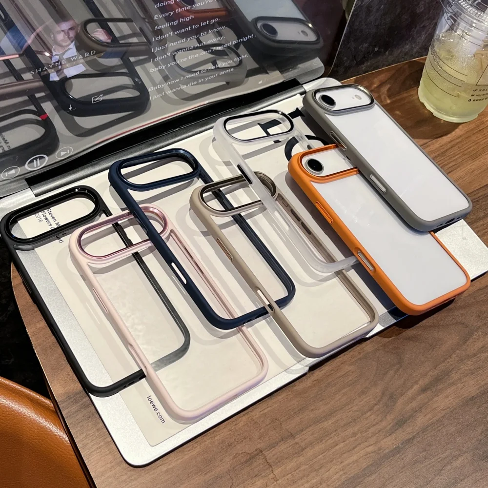 Stoßfeste Transparente Acryl-Handyhülle für iPhone 18 17 Air 16 Pro Max Plus Kristallklare Hybrid-Schutzhülle mit Hartschale – Detail 1