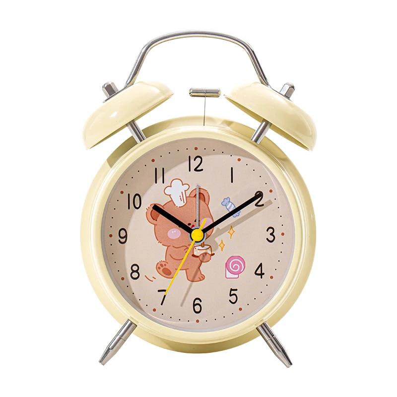 

Hot Sale Cute Kids Alarm Clock Electric 4 Inch Bedroom Alarm Clocks with Light Side Table Alarm Clock for Children