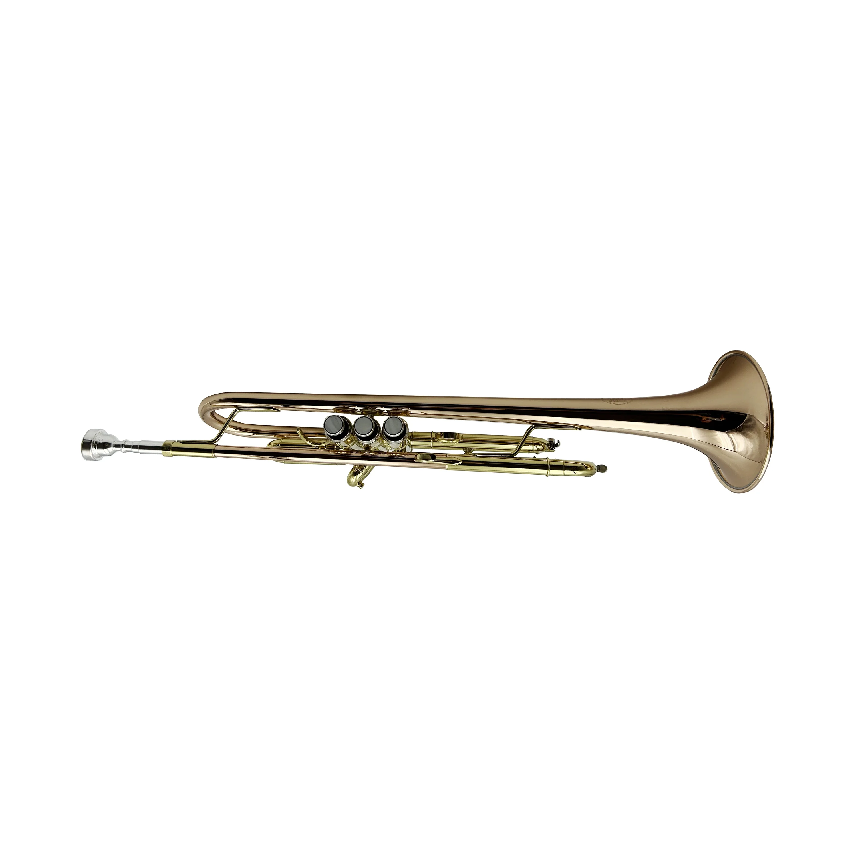 Trompetta JYTR409PC OEM Imitation Gold Trumpet With Phosphorus Copper Body And Gold Lacquer Surface Professional Instrument