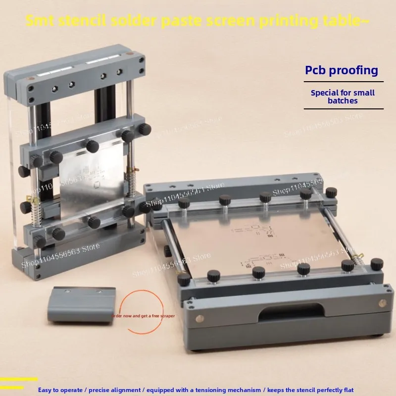 **Manual PCB Stencil Printer – Desktop SMT Solder Paste Printing Machine, Precision Micro Printer for Steel Sheet**