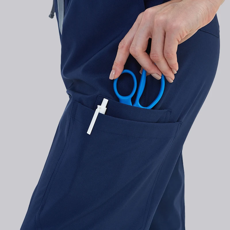 Marinha esfrega uniformes conjunto médico cirúrgico feminino túnica superior jogger pant hospital médico cirurgião estética roupas clínicas S180-02